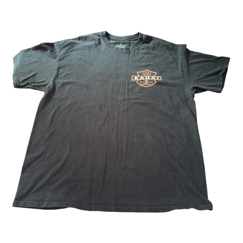 Nakoa Surf Kauai Hawaii T Shirt XL Double Sided Skull Surf Graphic Tourist Ocean